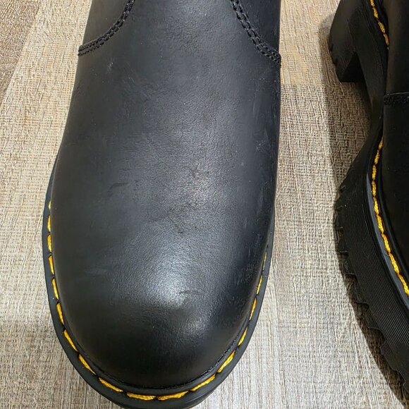 Dr. Martens Rometty Black Leather Platform Chelsea Boots Women’s 6LUS / Men’s 5 - Picture 4 of 12
